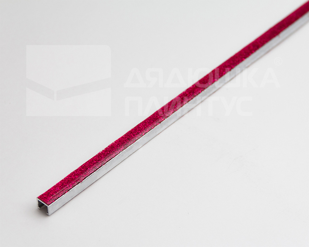 Профиль алюминиевый П-образный Alumacer 8*10мм 2,4м Пурпурный