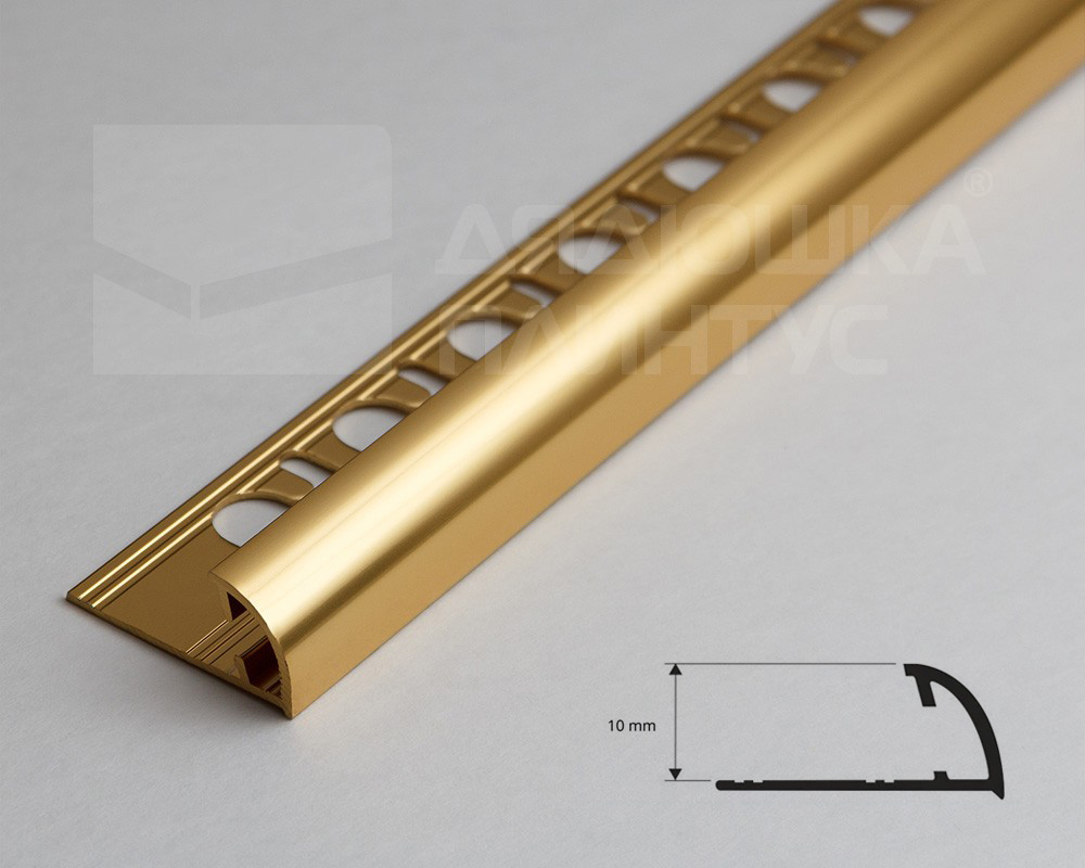 Профиль окантовочный Progress PJBO 10 10 мм 2,7 м Золото глянец