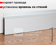 Декоративная часть скрытого плинтуса Progress PKFLAA 60
