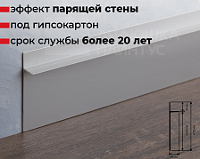 Профиль НЕПЛИНТУС 60х15х2500мм PKINSAA 60 Серебро матовое
